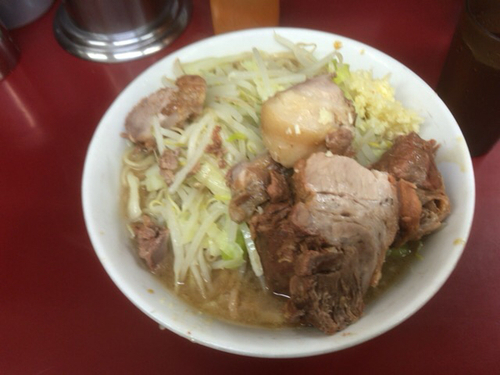 「ラーメン+豚(ニンニク)」@ラーメン二郎 相模大野店の写真