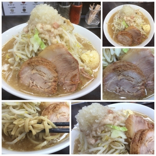 「醤油ラーメン(中) 750円ヤサイニンニクアブラすっぱめ②」@ラーメンいつきの写真