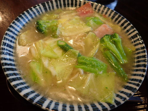 「【期間限定】春野菜の塩ラーメン・大盛り」@めんや 薫寿の写真