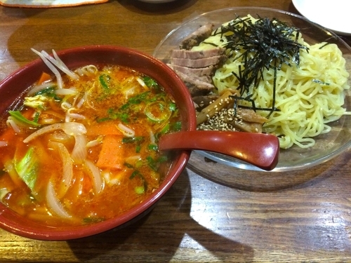 「韓国つけ麺」@ラーメン&らーめん 一代元 勝田店の写真