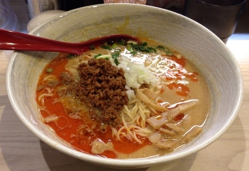 「担々めん＋ライス(800円＋100円)」@めんや佐高の写真