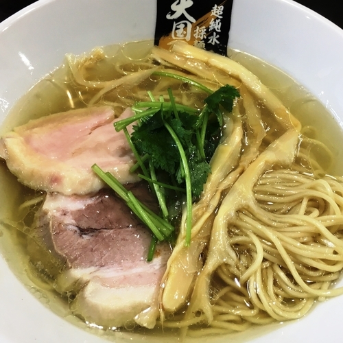 「鶏塩採麺（大盛）」@超純水採麺 天国屋の写真
