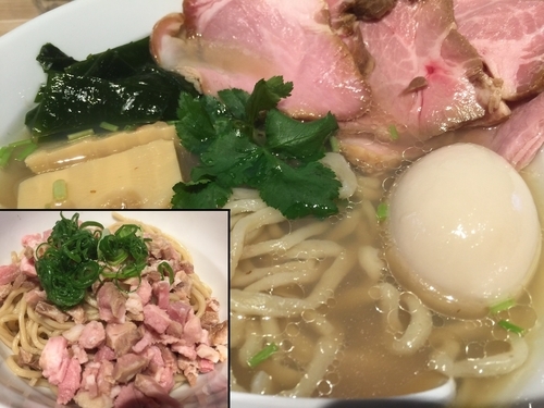 「全部入り貝塩らーめん＋貝油の替玉和えそば」@らーめん 改の写真