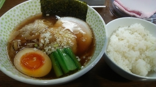 「N麺（醤油） 680円 ＋ ごはん 100円」@らー麺 Nの写真