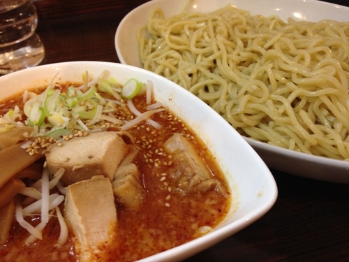「辛味噌つけ麺(500g)」@ラッキー食堂まとや 千曲店の写真