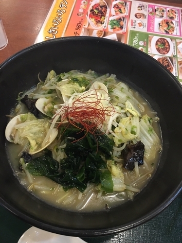 「ハマグリとあおさ海苔のちゃんぽん麺1080円」@中華レストランChina Fan 草加店の写真