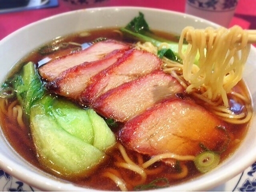 「叉焼湯麺(1,188円)」@重慶飯店 横浜中華街 本店の写真