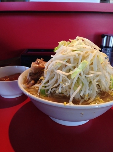 「フュージョン大盛り ヤサイアブラカラメ」@蒙麺 火の豚の写真