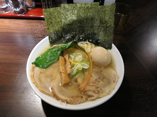 「得のせアジ煮干し塩中華そば：980円」@志奈そば 田なか Secondの写真