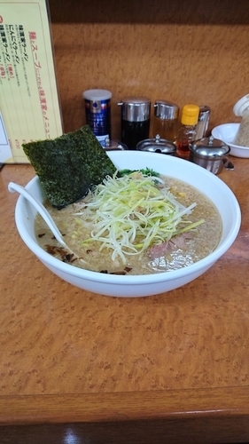 「白ねぎにんにくコーンラーメン」@横浜ラーメン 味濱家の写真