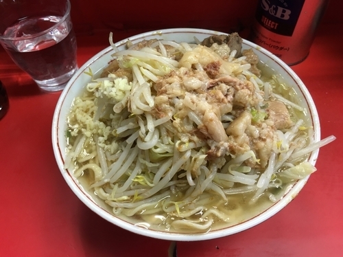 「大豚W ニンニクアブラ」@ラーメン二郎 三田本店の写真