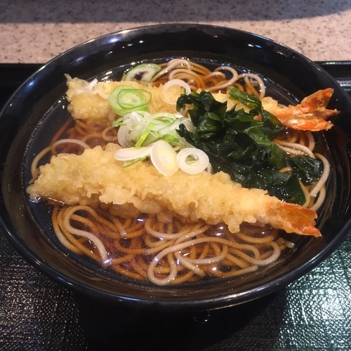 「【季節限定】ダブル海老天（￥550）」@名代 富士そば 昭和通り店の写真