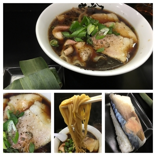 「中華そば 650円＋肉増し 150円＋早寿司 150円」@麺屋 丈六の写真