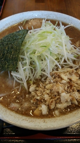 「かすそば ネギ味たま」@くりの木 加須店の写真