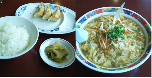 「中国大陸ラーメン 680円+餃子セット 250円(税別)」@ポパイ ラーメンレストランの写真