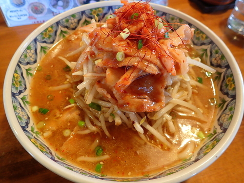 「豚キムチらーめん・みそ味」@飯坂ラーメン こぶしの写真