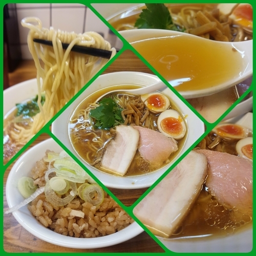 「【限定】四つ葉のかえしで中華そば＋味玉」@くじら食堂の写真