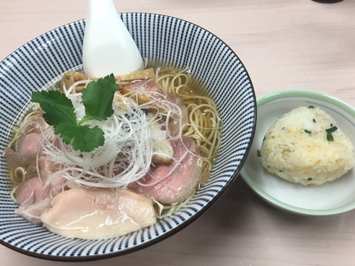 「（20食限定）鰆と鰊そば（鰆とからすみのおにぎり付）¥890」@中華そば よしかわの写真