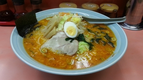 「地獄ラーメン+大盛り」@ラーメンショップ マルキチェーン 拝島店の写真