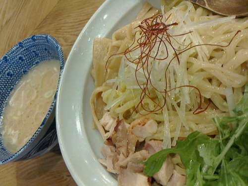 「親子つけそば、２玉」@鶏そばつけそば そるとの写真