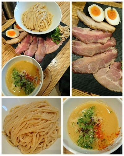 「プレミアム鶏つけソバ 肉増し（イベリコ豚）」@NOODLE STOCK 鶴おかの写真