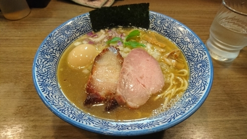 「極上煮干しそば＋味玉(クーポン)」@煮干しつけ麺 宮元の写真