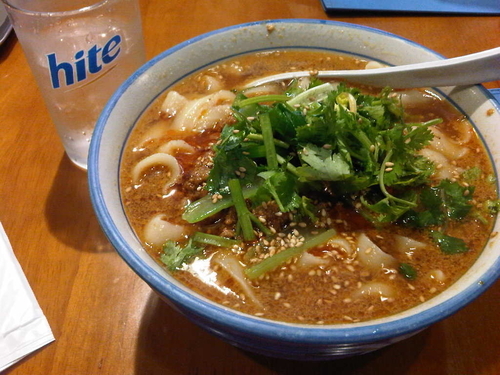 「坦坦麺(780円)」@刀削麺 西安飯荘の写真
