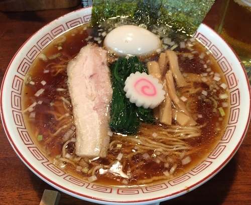 「昔ながらの中華そば＋味玉（￥680＋￥100）」@麺酒処 ふくろうの写真