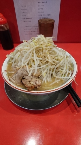 「ラーメン並 (野菜、ネギ、豚)」@ジャンプの写真
