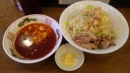 「小つけめん（麺増量・ヤサイニンニクアブラ）」@眞久中の写真