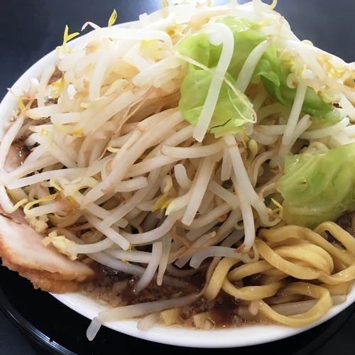 「ラーメン（並）野菜増し，ニンニク少なめ」@麺屋 太助の写真