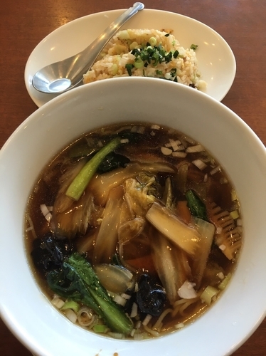 「八宝あんかけ麺880円+半チャーハン280円」@中華レストランChina Fan 草加店の写真