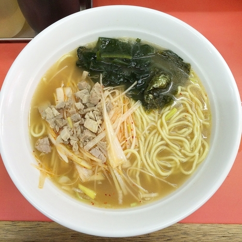「ネギらーめん　￥４００」@ラーメンチェーン バンライの写真