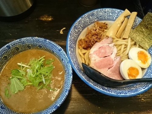 「【限定】濃厚海老塩つけめん ￥850」@狼煙 〜NOROSHI〜の写真