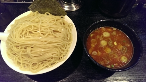 「辛つけ麺、特盛、辛さ３」@大勝軒 まるいち 渋谷店の写真