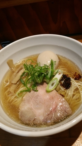 「汐らぁ麺+味玉」@麺処さざ波の写真