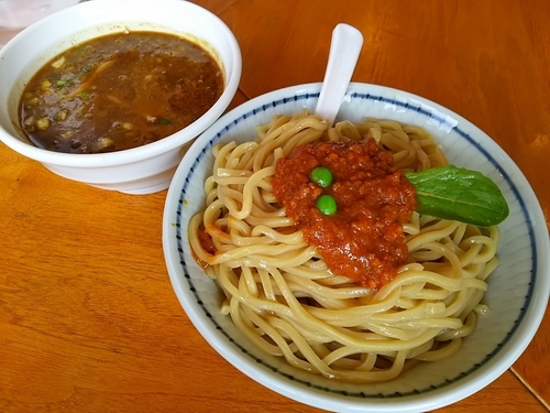 「ミートカレーつけ麺　（大盛り）」@麺奏ハモニカの写真