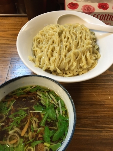 「醤油つけ麺」@くじら食堂の写真
