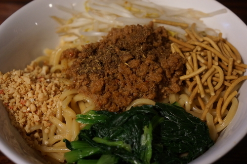 「汁なし担担麺＋大盛り＋小ライス」@自家製麺ほうきぼし 神田店の写真