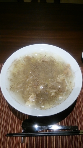 「コショウそば1000円＋大盛150円」@四川ダイニング 王冠の写真