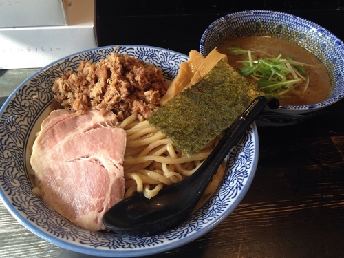 「【限定】濃厚海老塩つけめん 中  ほぐし豚」@狼煙 〜NOROSHI〜の写真