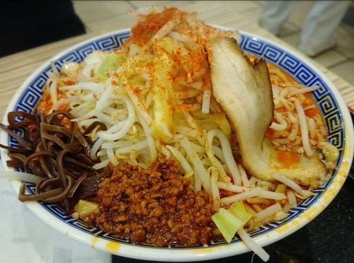 「辛味噌ふじ 880円 野菜増大盛無料」@山岸一雄製麺所 モラージュ菖蒲店の写真