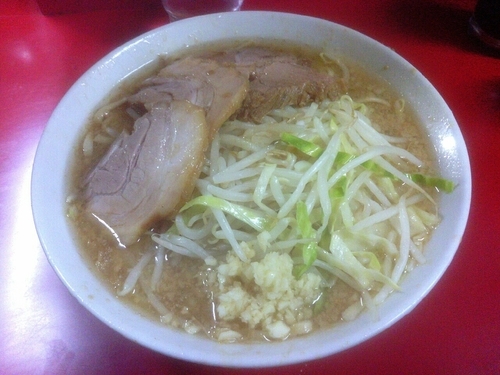 「小ラーメン　ニンニク　700円」@ラーメン二郎 西台駅前店の写真