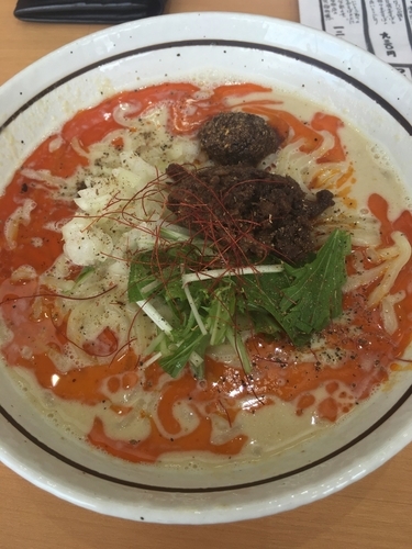 「麻辣担々麺」@濃厚担々麺 はなび 七宝店の写真