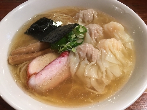 「白だし特製ワンタン麺1000円」@八雲の写真
