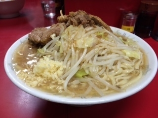 「ラーメン　大豚　ニンニクカラメ」@ラーメン二郎 西台駅前店の写真