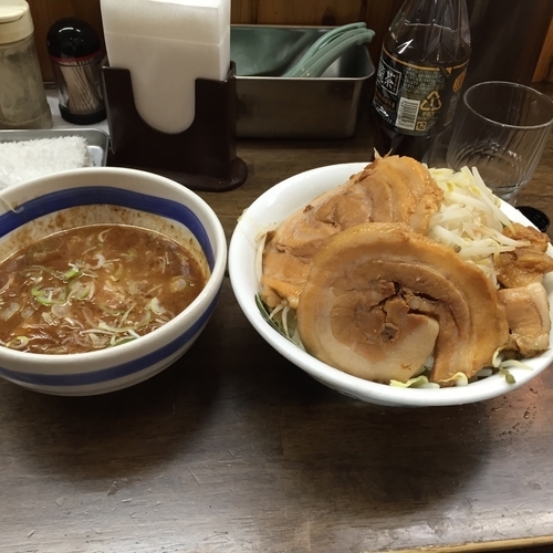 「つけ雷 並 半豚 野菜増し」@雷 北松戸本店の写真