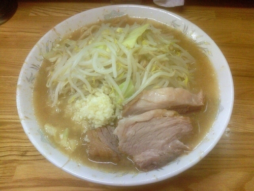 「大ラーメン　ニンニク　800円」@ラーメン二郎 赤羽店の写真