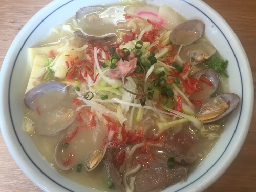「（限定）春野菜とアサリの牛タン麺¥880＋チャーハン¥500」@麺家 Shumen Doushiの写真