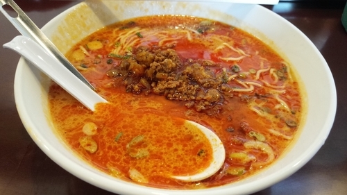 「担々麺＋半チャーハン」@満北亭 砂川九番店の写真